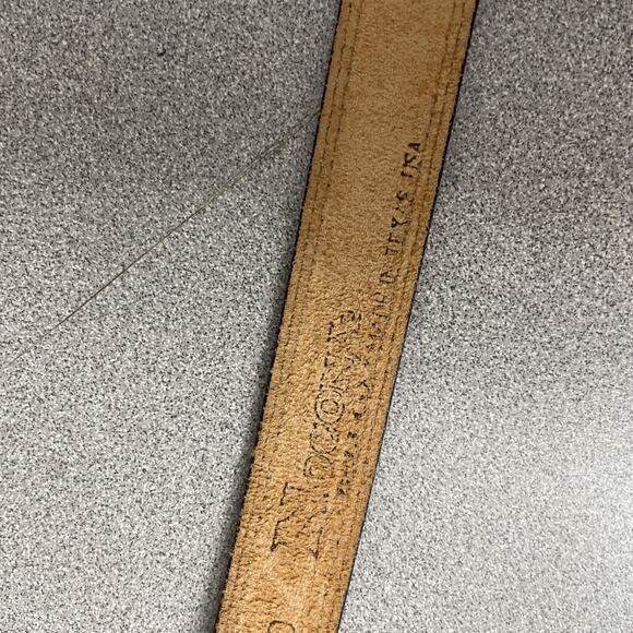 Nocona Belt Co Tan Leather Belt 30 Silver Aztec Buckle Western Cowgirl Cowboy - Picture 8 of 8